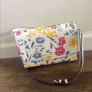 Kate Spade Floral White Crossbody Bag